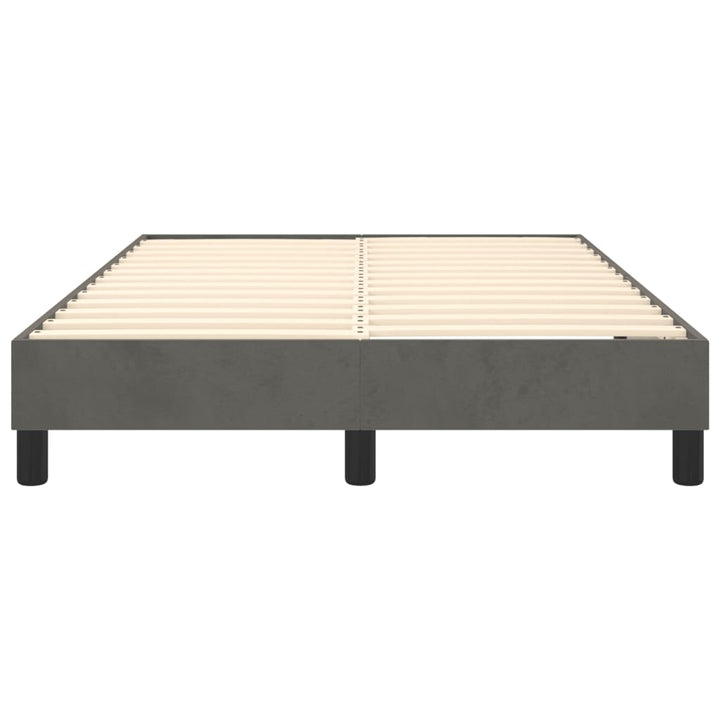 Boxspring sengeramme Mørkegrå 120x200 cm Fløjl