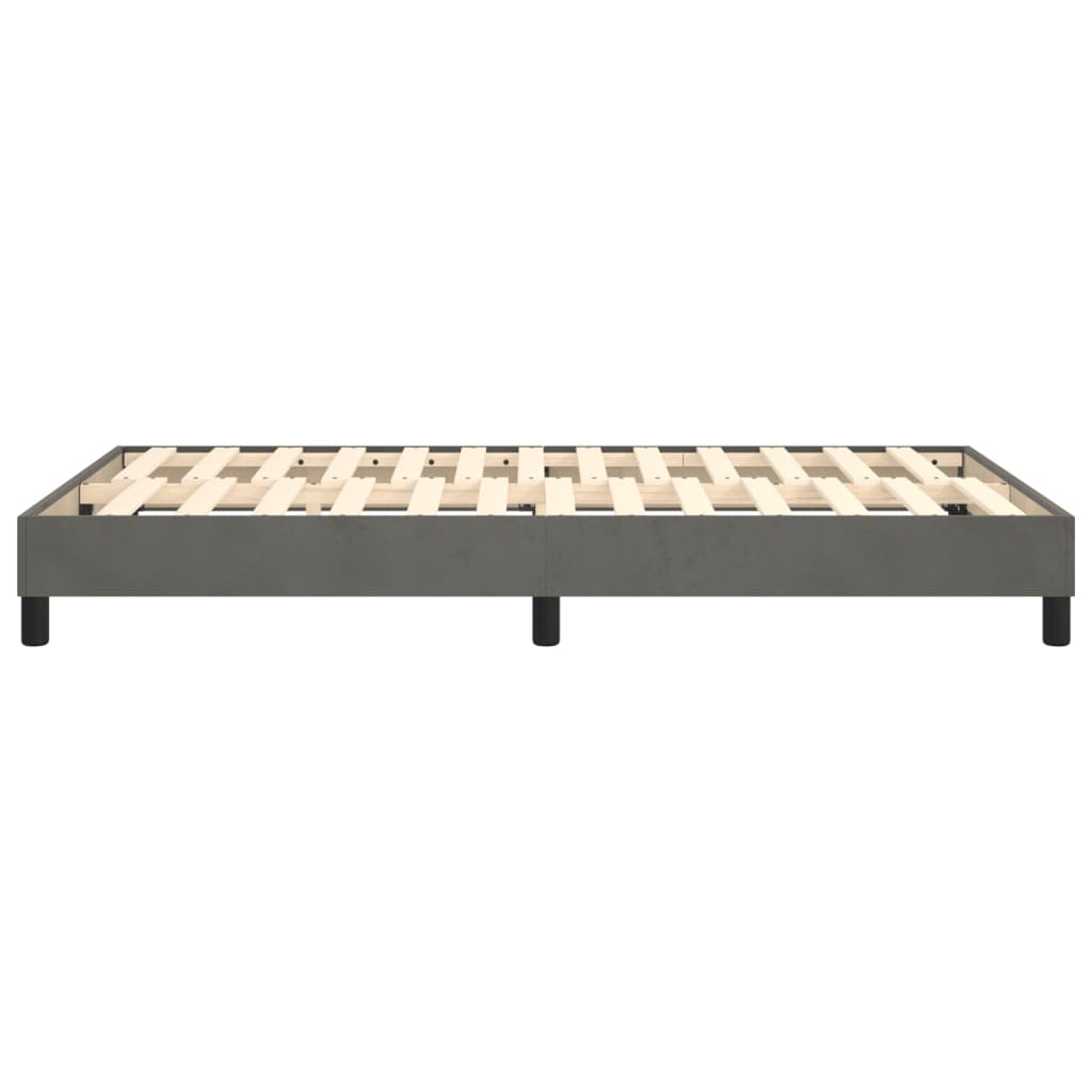 Boxspring sengeramme Mørkegrå 120x200 cm Fløjl