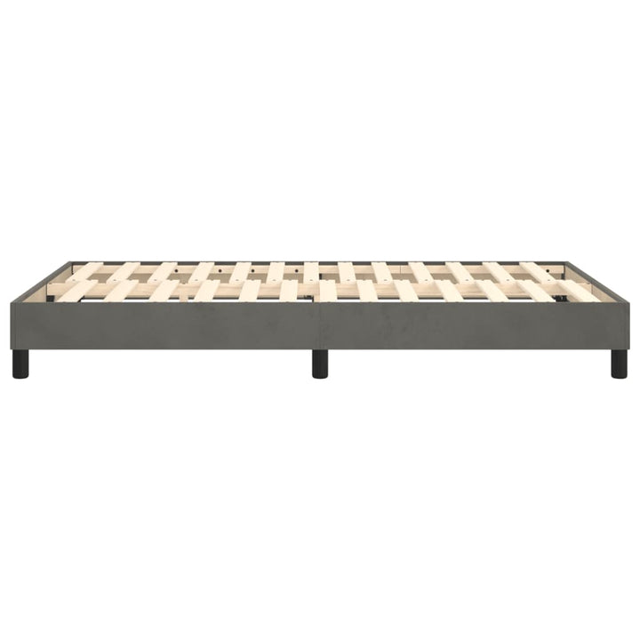 Boxspring sengeramme Mørkegrå 120x200 cm Fløjl