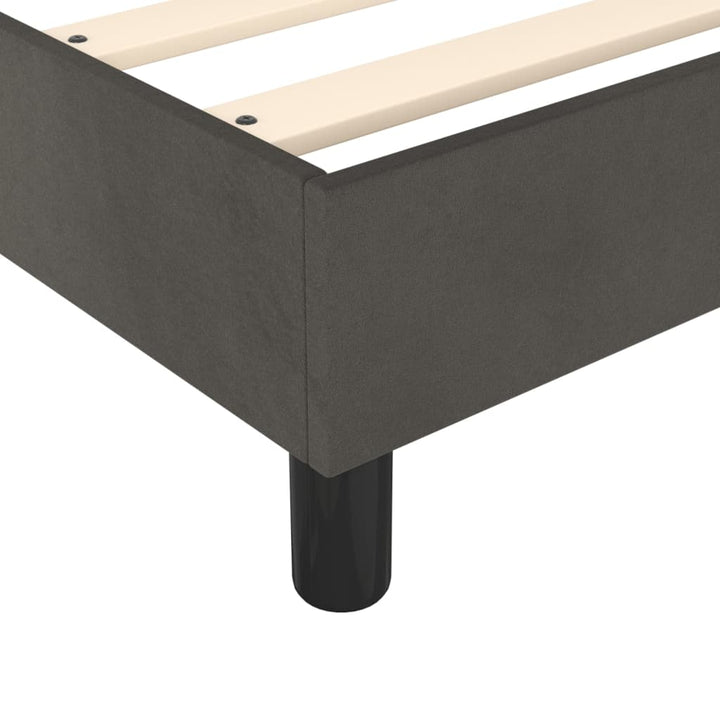 Boxspring sengeramme Mørkegrå 120x200 cm Fløjl