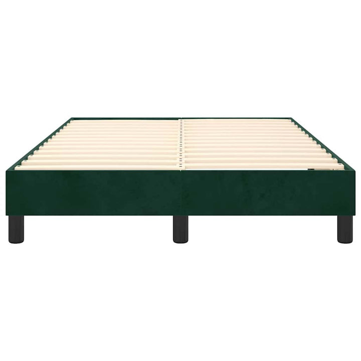Boxspring sengeramme Mørkegrøn 120x200 cm Fløjl