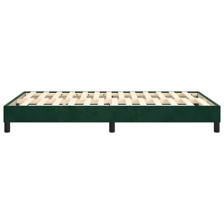 Boxspring sengeramme Mørkegrøn 120x200 cm Fløjl