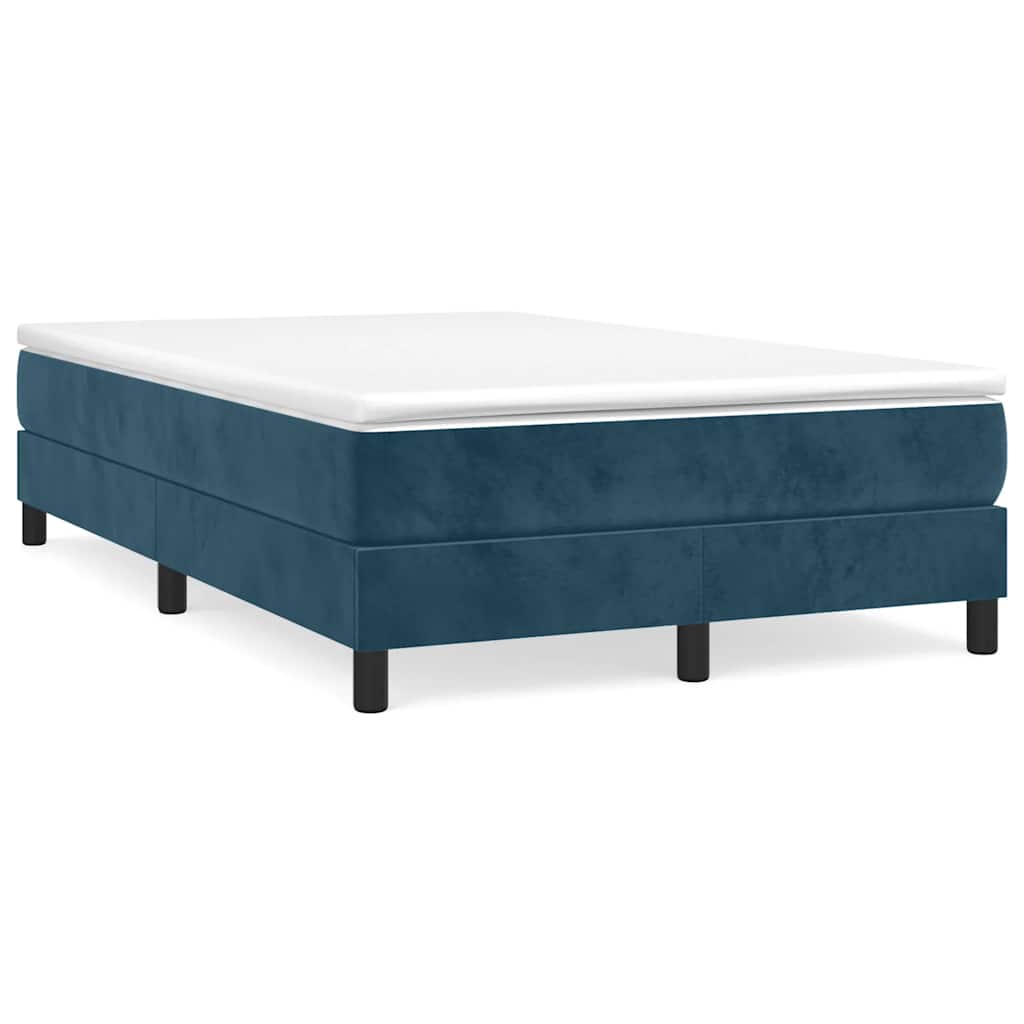 Boxspring sengeramme Mørkeblå 120x200 cm Fløjl