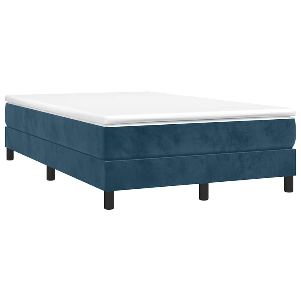 Boxspring sengeramme Mørkeblå 120x200 cm Fløjl