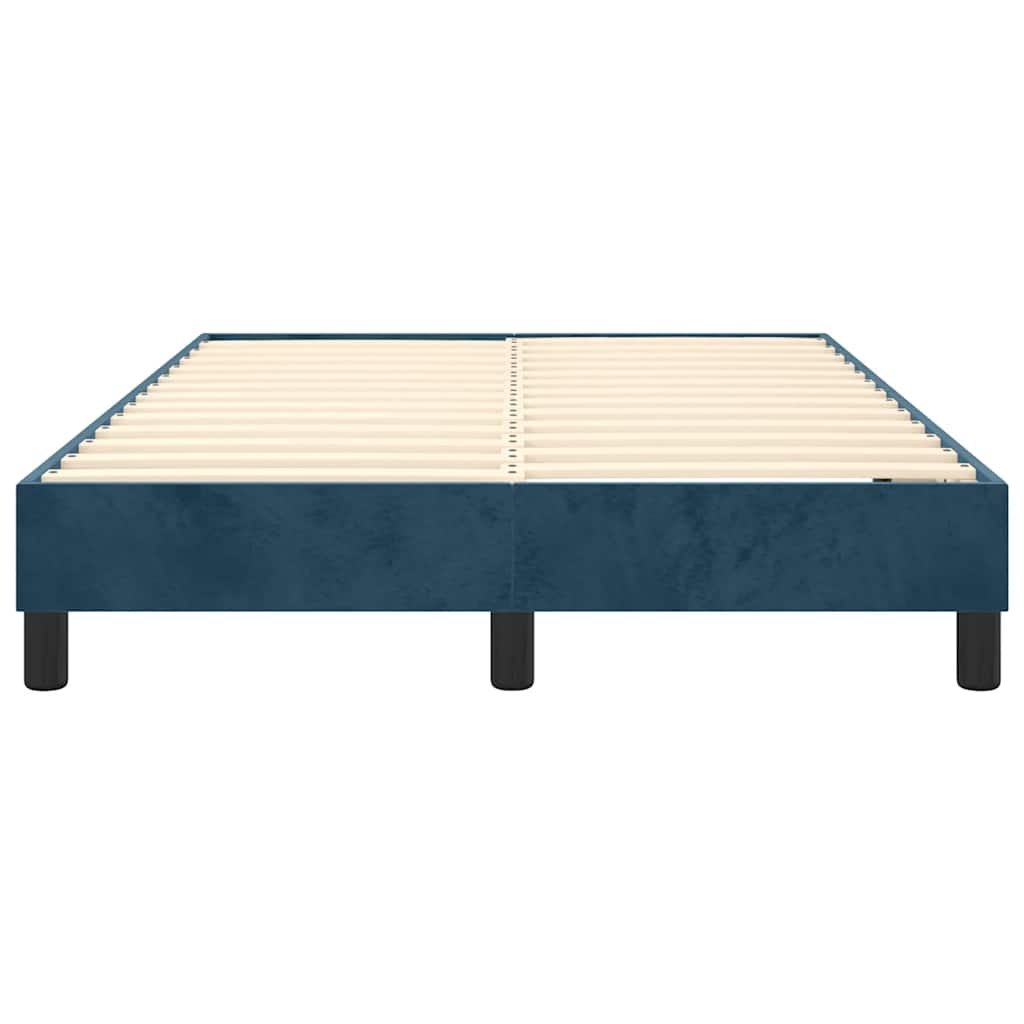Boxspring sengeramme Mørkeblå 120x200 cm Fløjl