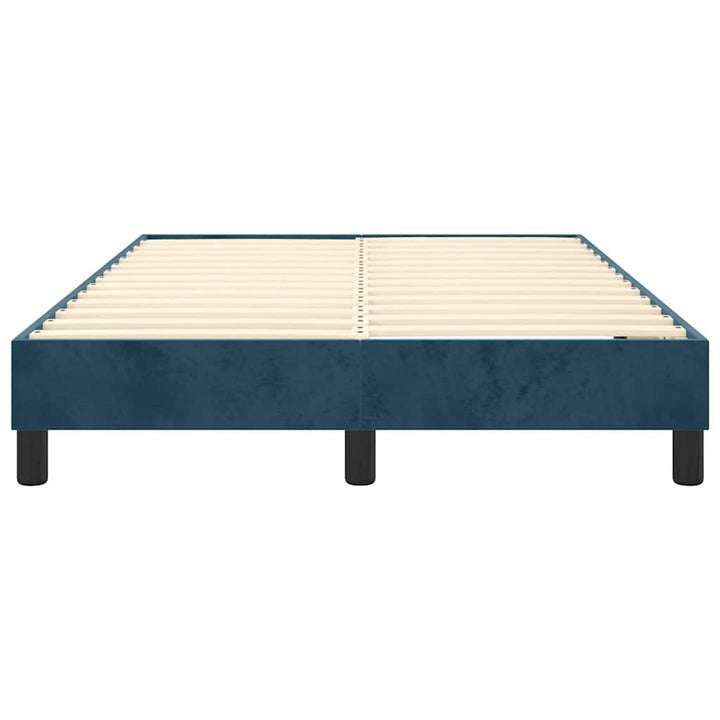 Boxspring sengeramme Mørkeblå 120x200 cm Fløjl