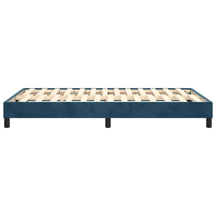 Boxspring sengeramme Mørkeblå 120x200 cm Fløjl