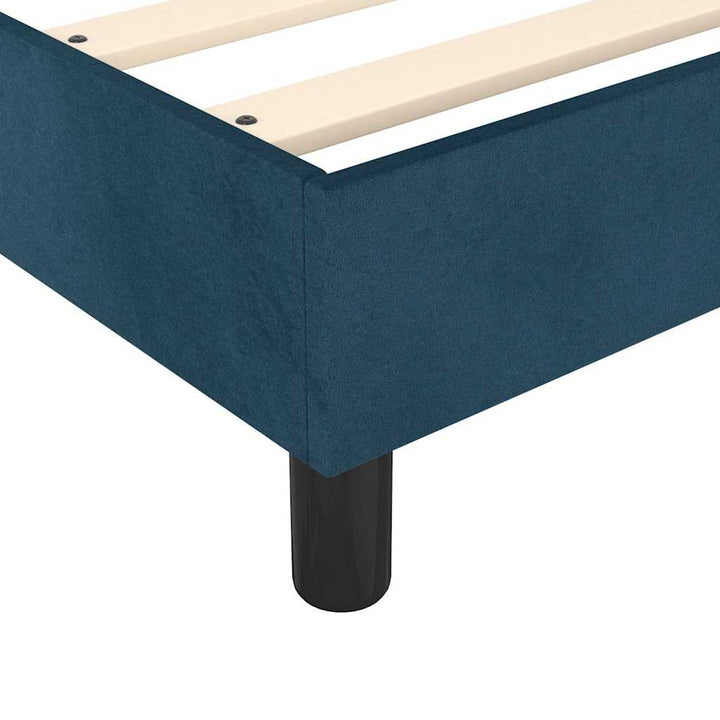 Boxspring sengeramme Mørkeblå 120x200 cm Fløjl