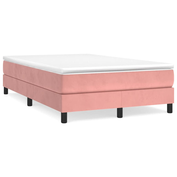 Boxspring sengeramme 120x200 cm fløjl pink