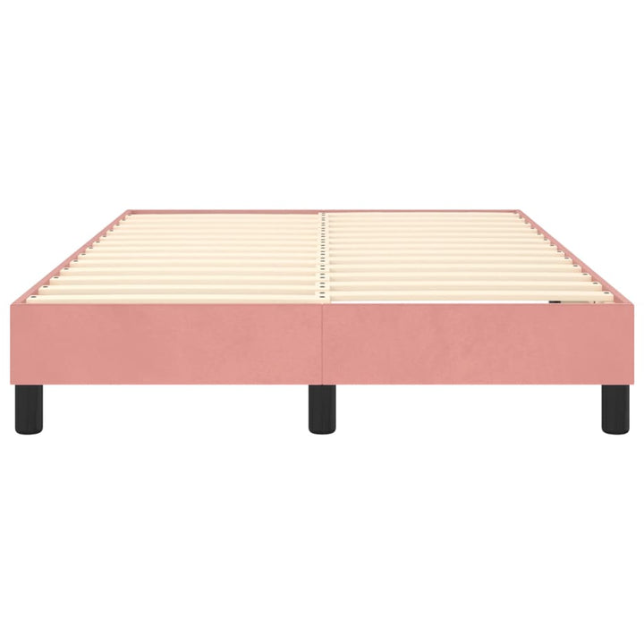 Boxspring sengeramme 120x200 cm fløjl pink