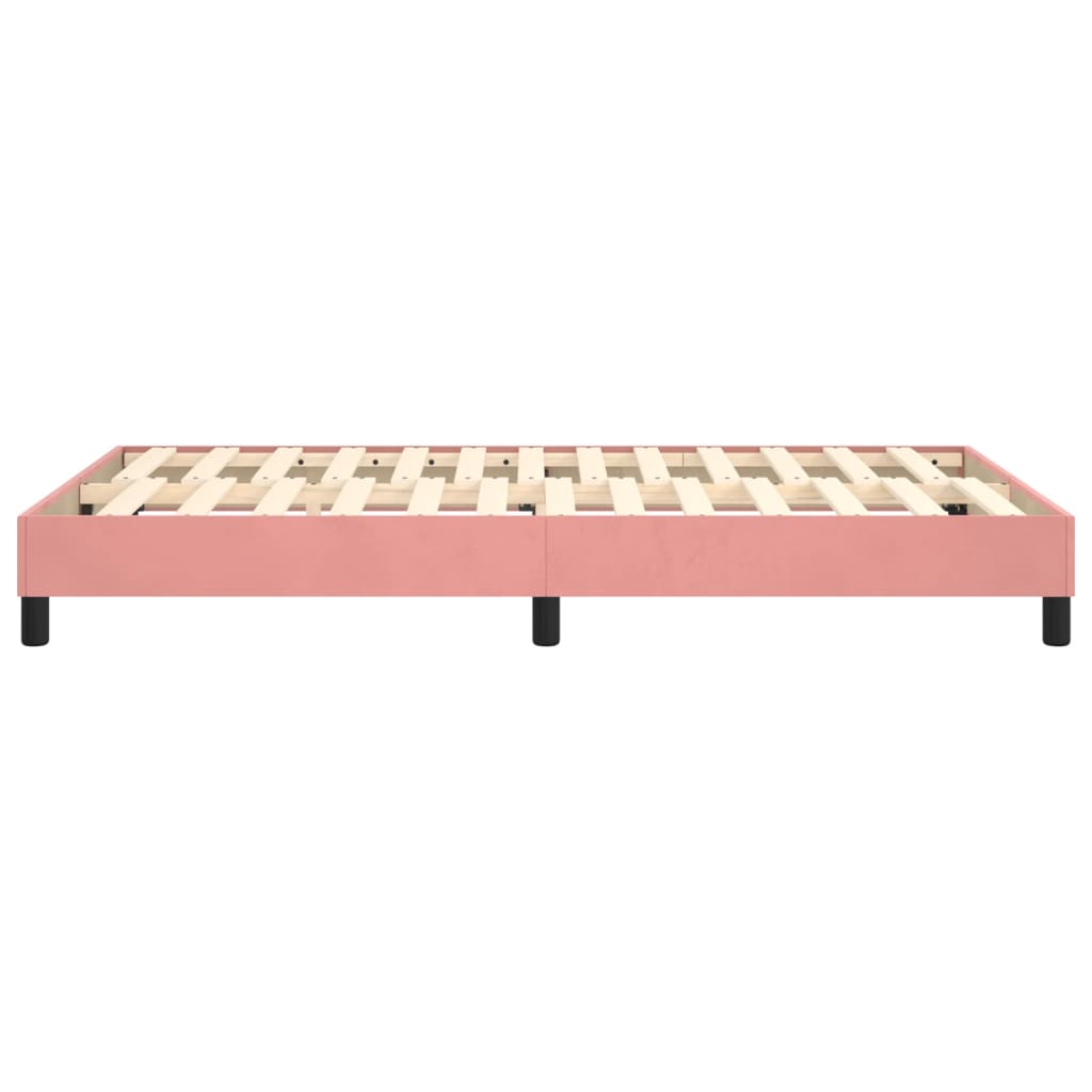 Boxspring sengeramme 120x200 cm fløjl pink