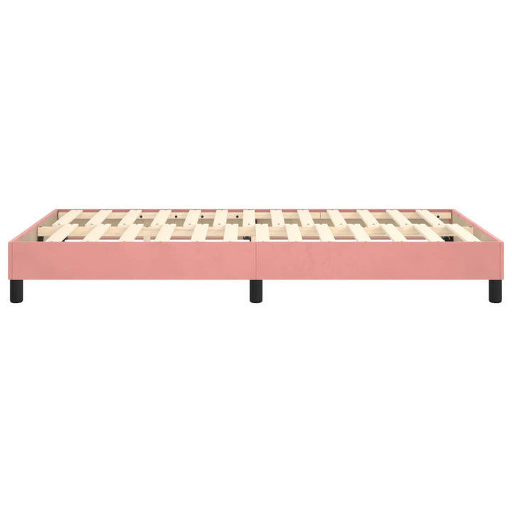 Boxspring sengeramme 120x200 cm fløjl pink