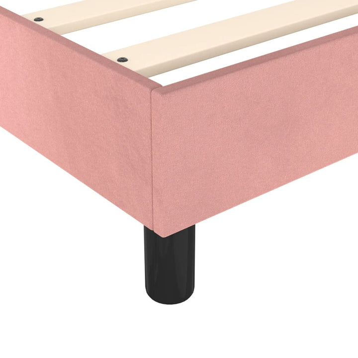 Boxspring sengeramme 120x200 cm fløjl pink