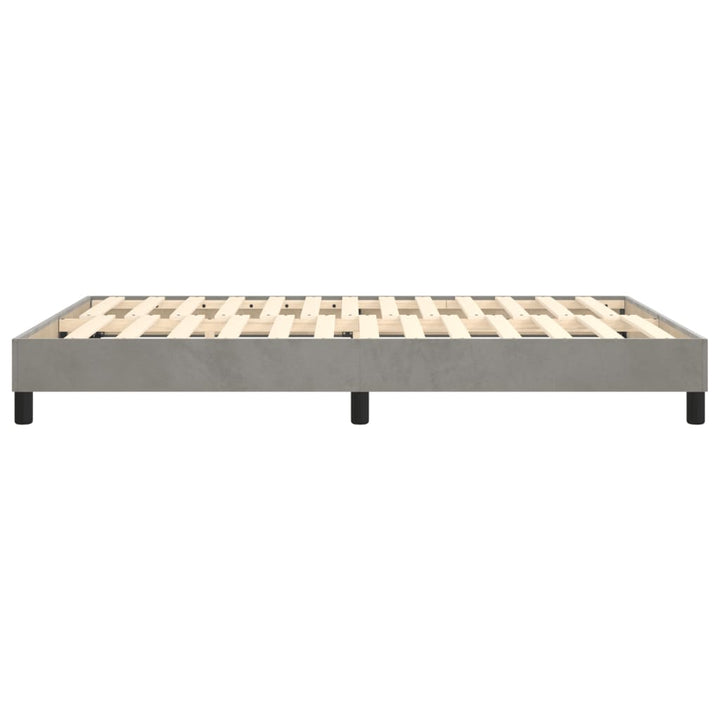 Boxspring sengeramme Lysegrå 140x190 cm Fløjl