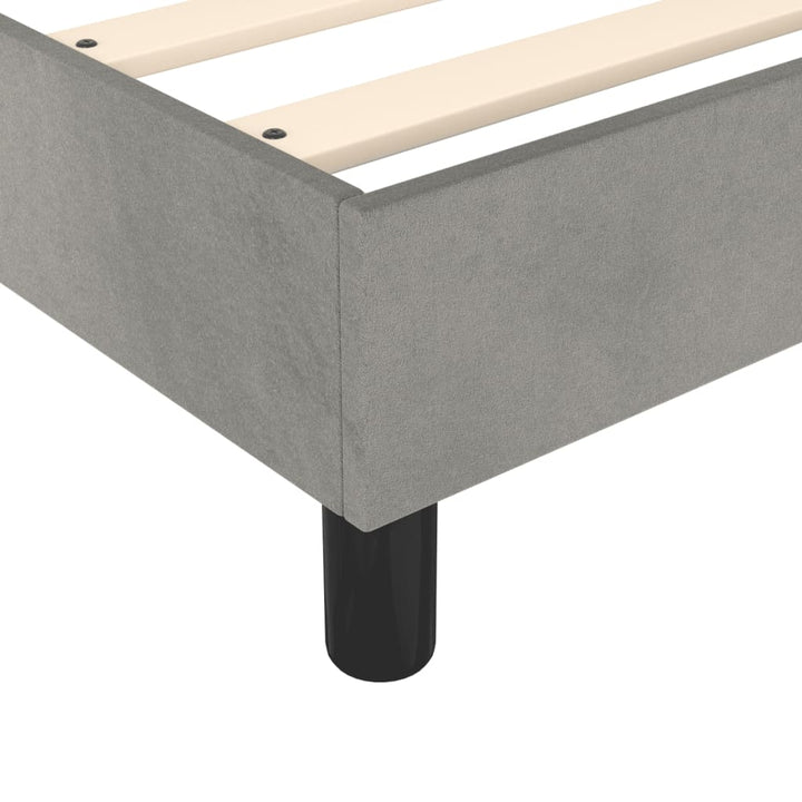 Boxspring sengeramme Lysegrå 140x190 cm Fløjl