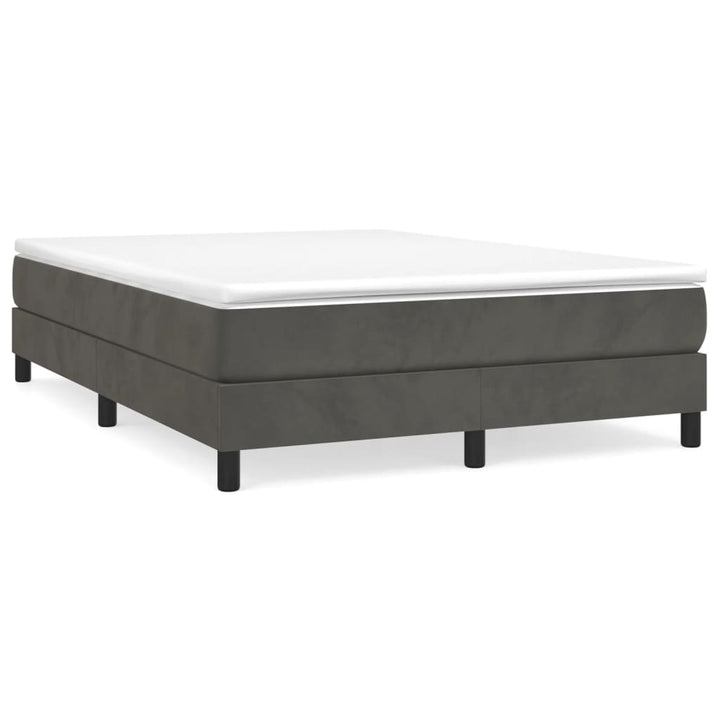 Boxspring sengeramme Mørkegrå 140x190 cm Fløjl