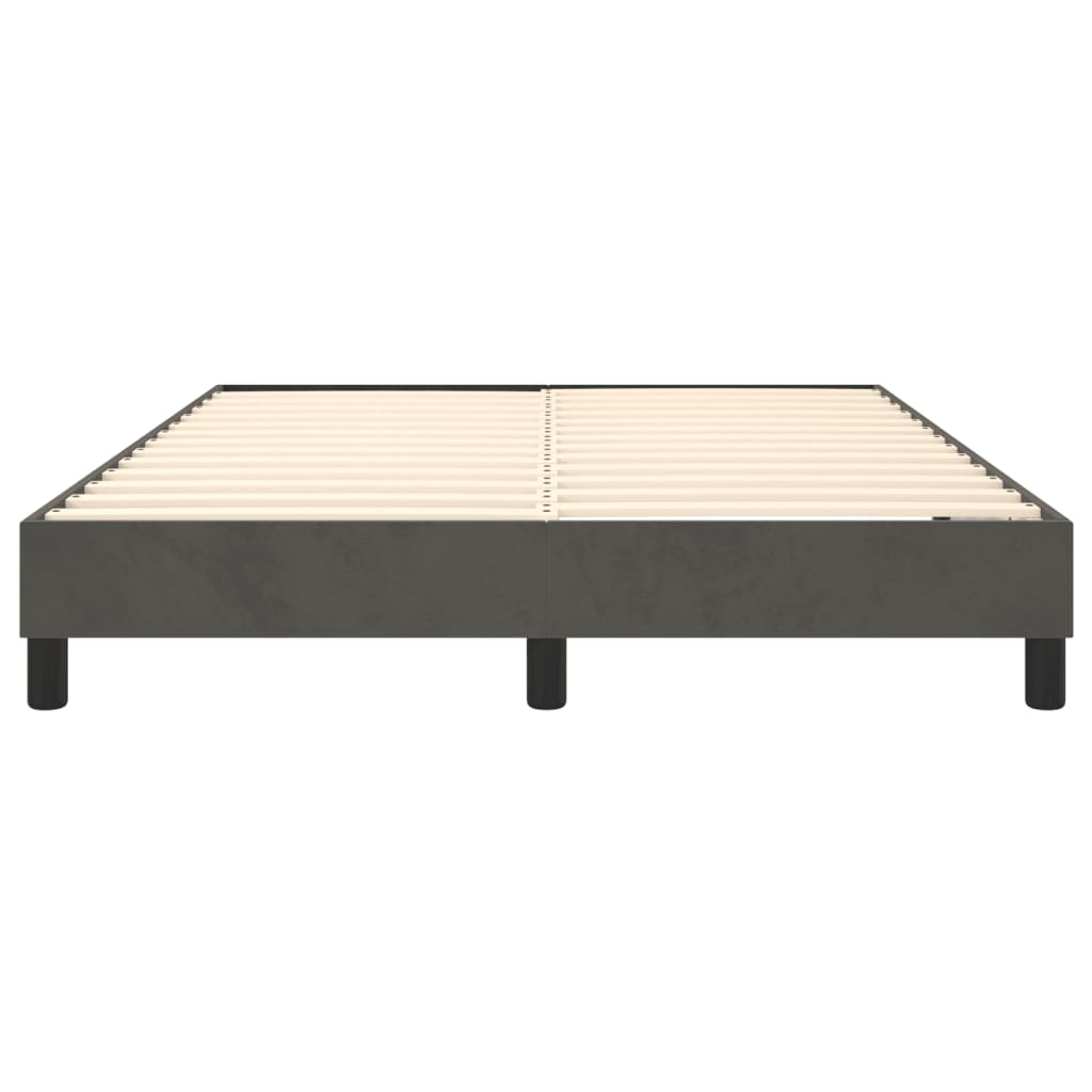Boxspring sengeramme Mørkegrå 140x190 cm Fløjl