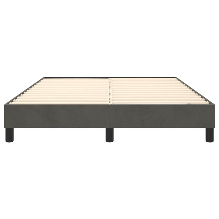 Boxspring sengeramme Mørkegrå 140x190 cm Fløjl