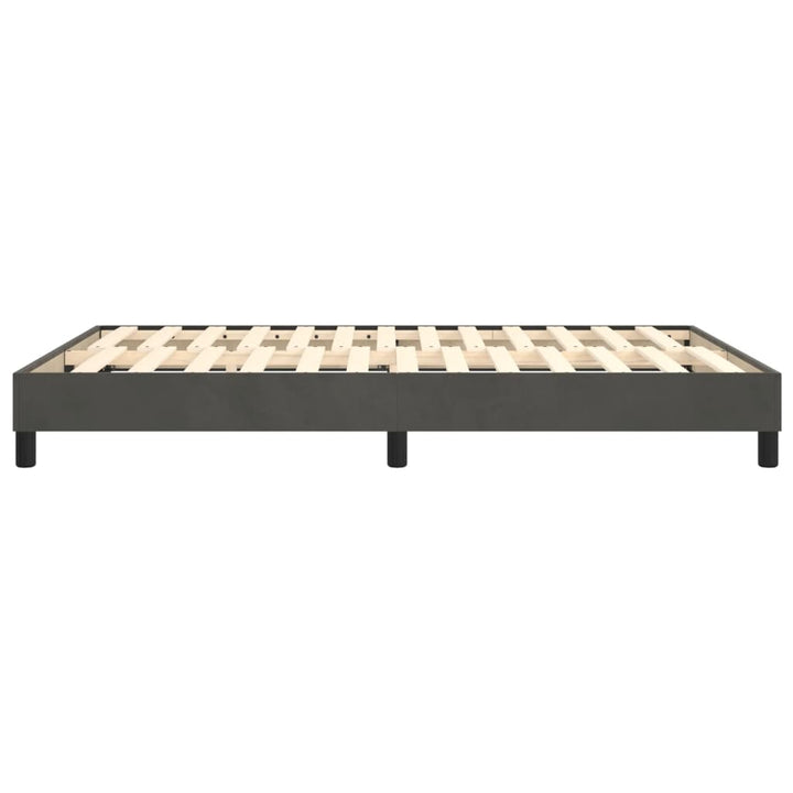 Boxspring sengeramme Mørkegrå 140x190 cm Fløjl