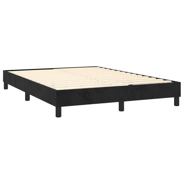 Boxspring sengeramme Sort 140x190 cm Fløjl