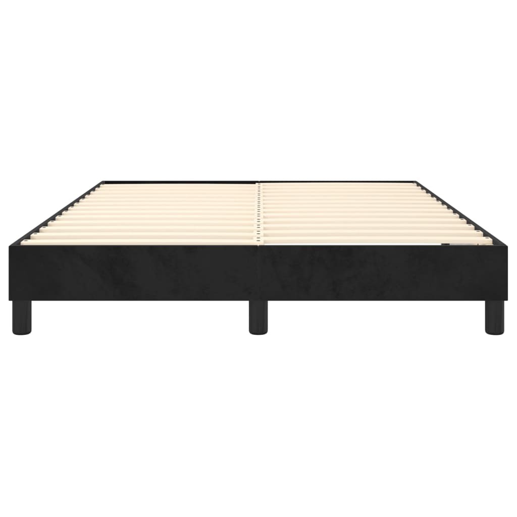 Boxspring sengeramme Sort 140x190 cm Fløjl
