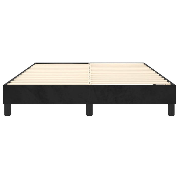 Boxspring sengeramme Sort 140x190 cm Fløjl