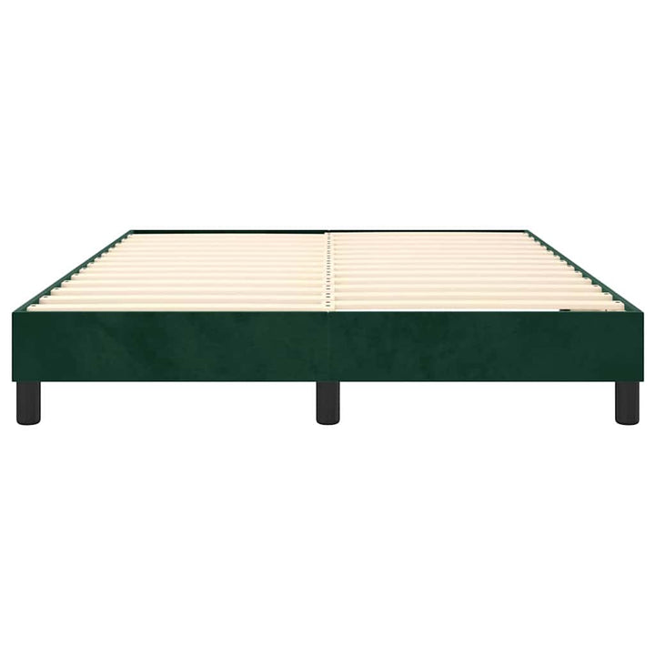 Boxspring sengeramme Mørkegrøn 140x190 cm Fløjl