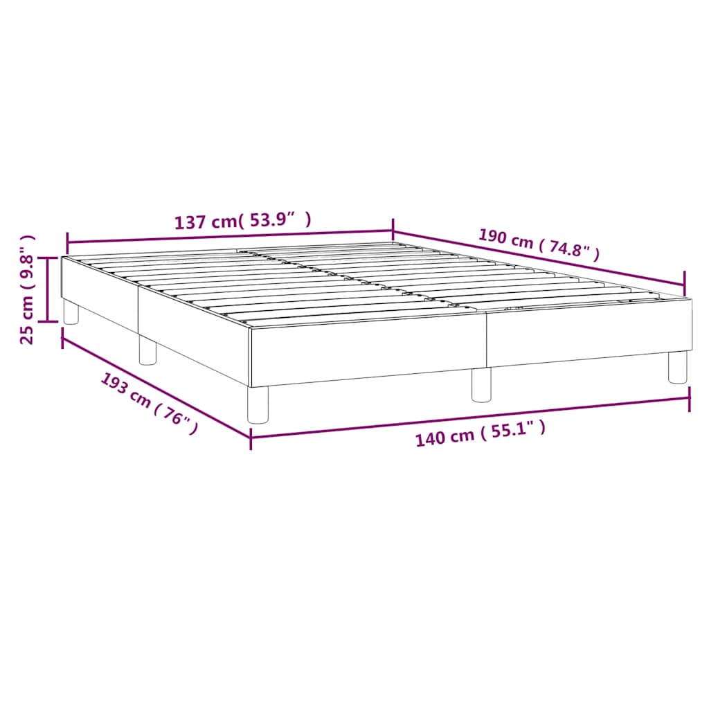 Boxspring sengeramme Mørkegrøn 140x190 cm Fløjl