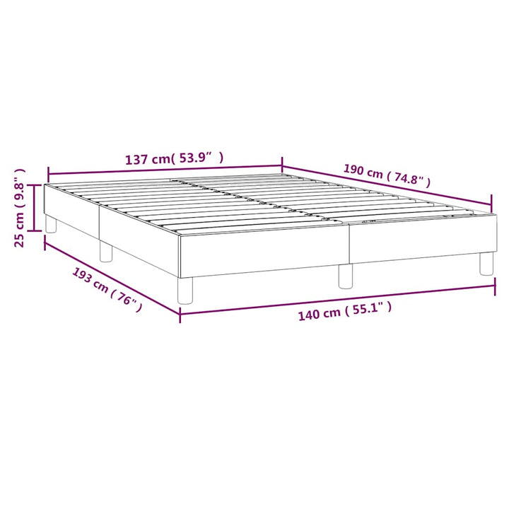 Boxspring sengeramme Mørkegrøn 140x190 cm Fløjl