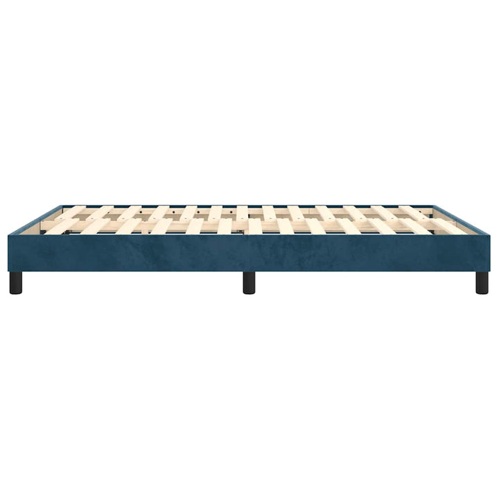Boxspring sengeramme Mørkeblå 140x190 cm Fløjl