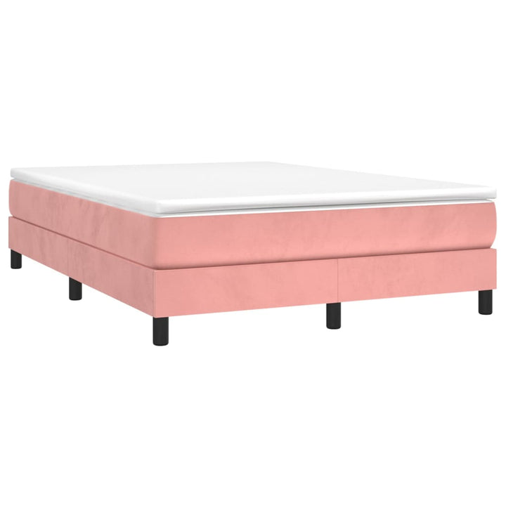 Boxspring sengeramme 140x190 cm fløjl pink