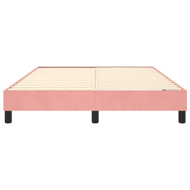 Boxspring sengeramme 140x190 cm fløjl pink