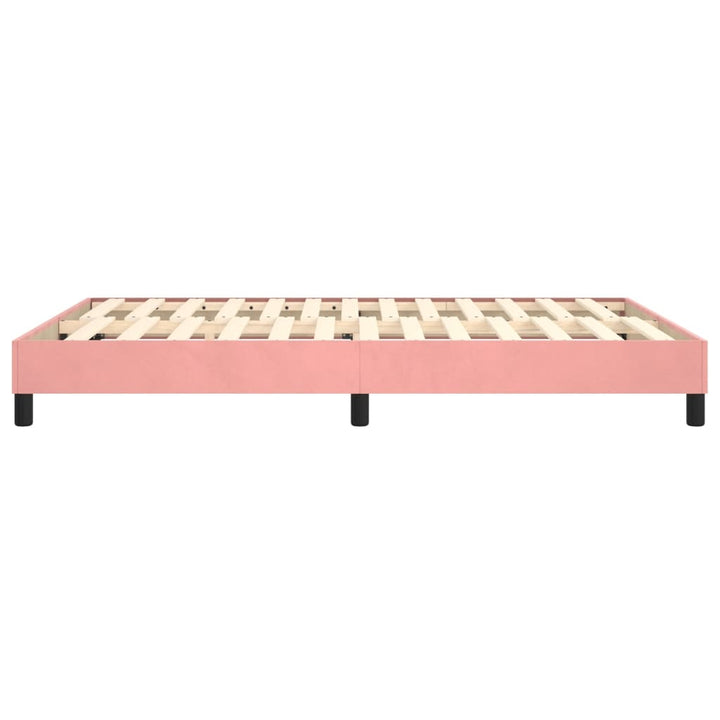 Boxspring sengeramme 140x190 cm fløjl pink