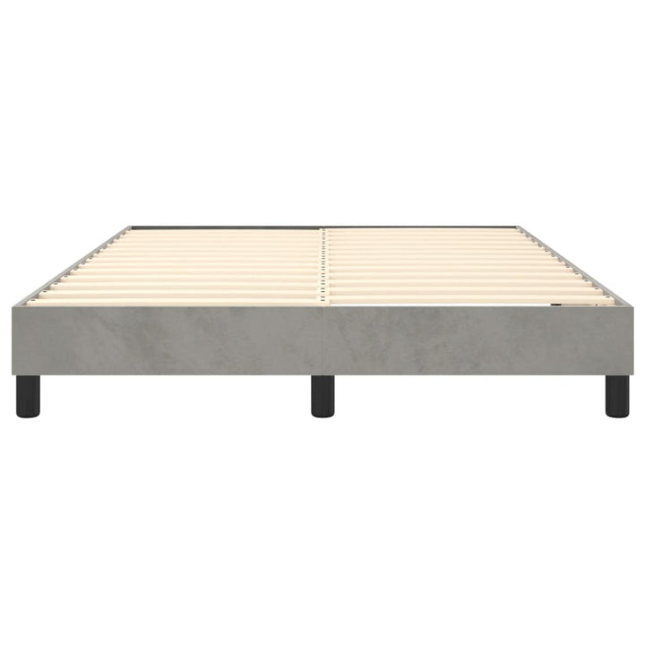 Boxspring sengeramme Lysegrå 140x200 cm Fløjl