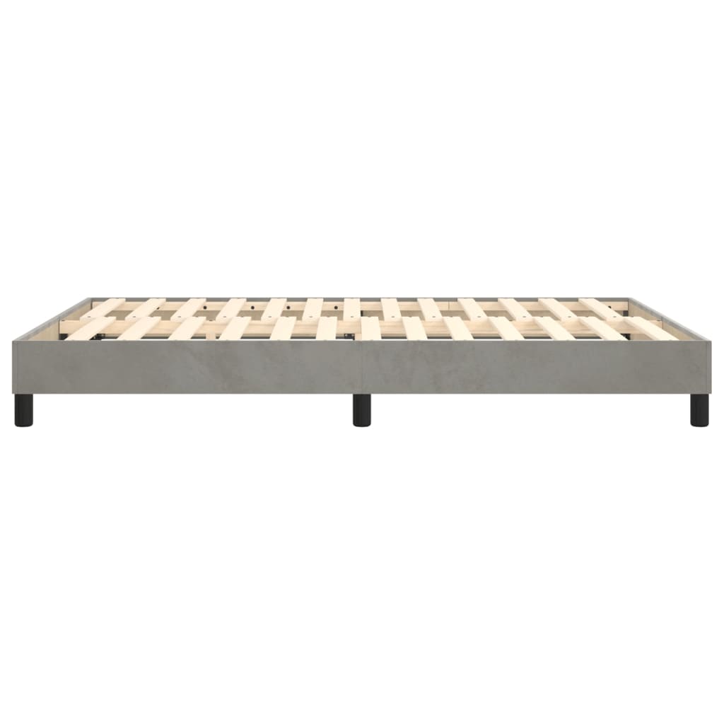 Boxspring sengeramme Lysegrå 140x200 cm Fløjl