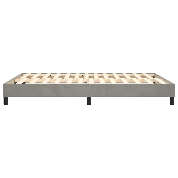 Boxspring sengeramme Lysegrå 140x200 cm Fløjl