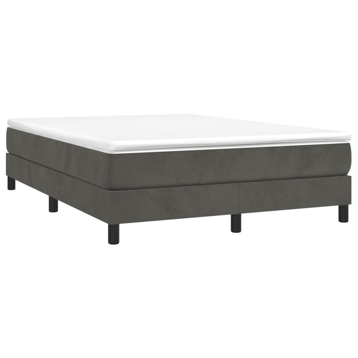 Boxspring sengeramme Mørkegrå 140x200 cm Fløjl