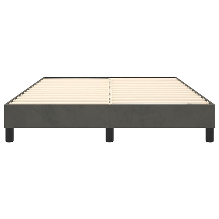 Boxspring sengeramme Mørkegrå 140x200 cm Fløjl