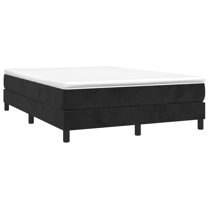 Boxspring sengeramme Sort 140x200 cm Fløjl