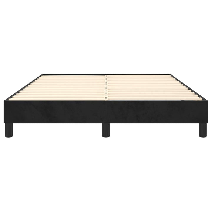 Boxspring sengeramme Sort 140x200 cm Fløjl