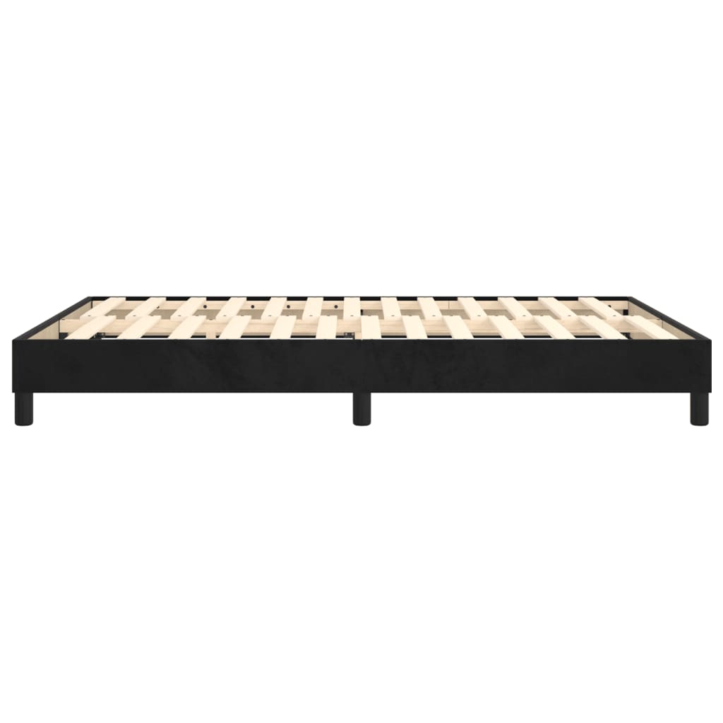 Boxspring sengeramme Sort 140x200 cm Fløjl