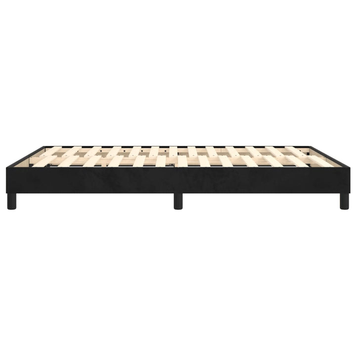 Boxspring sengeramme Sort 140x200 cm Fløjl
