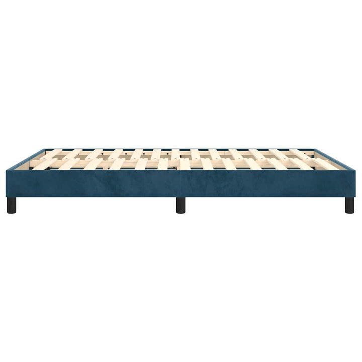Boxspring sengeramme Mørkeblå 140x200 cm Fløjl