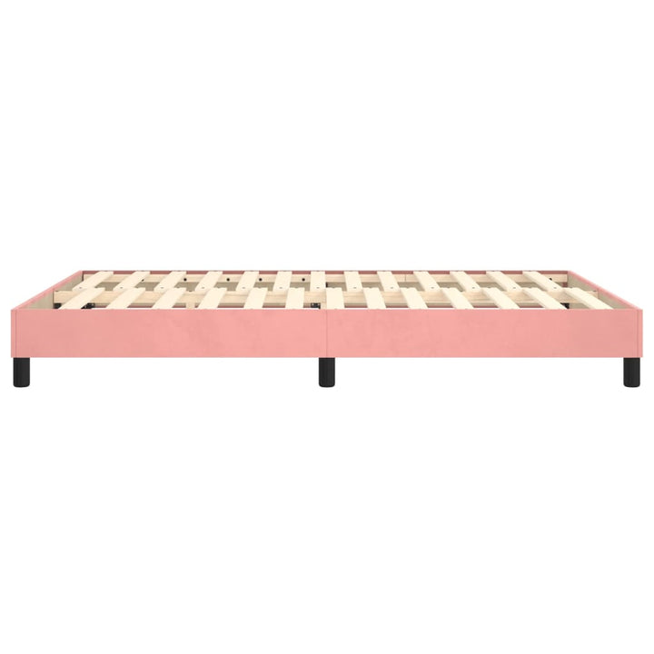Boxspring sengeramme 140x200 cm fløjl pink