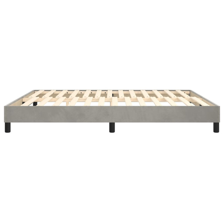Boxspring sengeramme Lysegrå 160x200 cm Fløjl