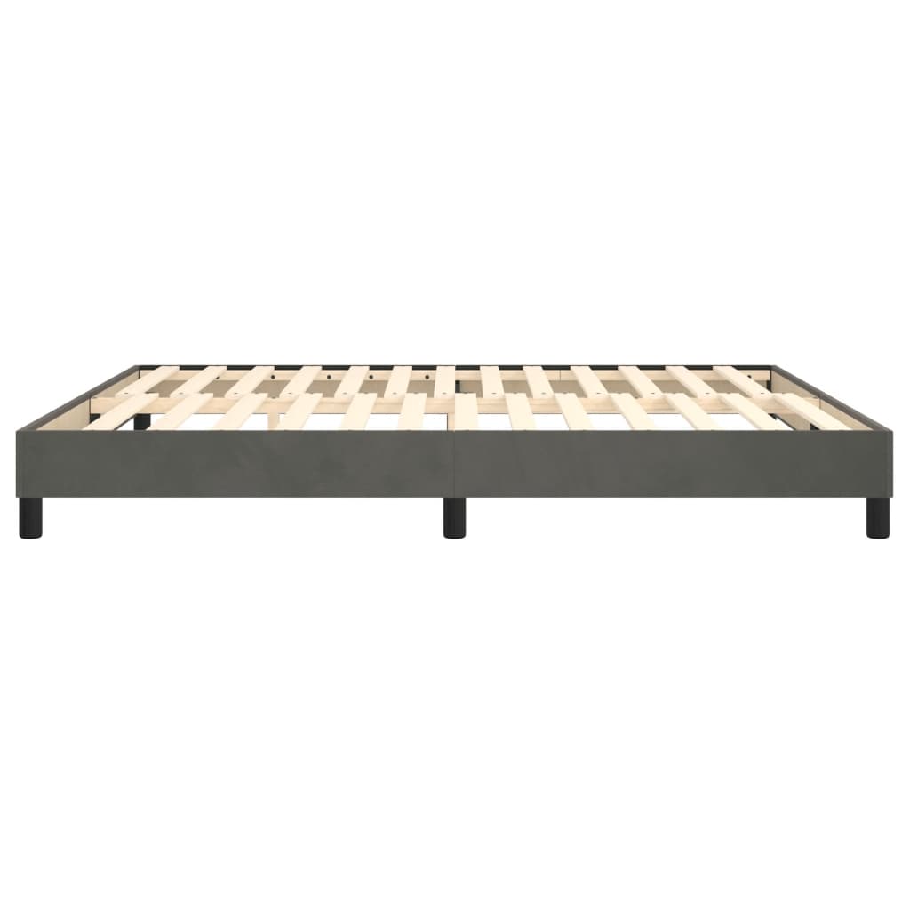 Boxspring sengeramme Mørkegrå 160x200 cm Fløjl