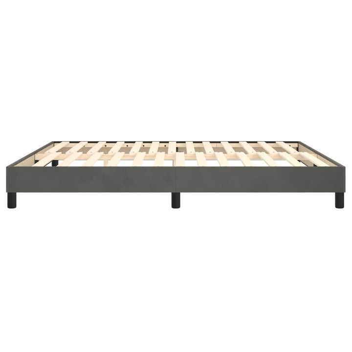 Boxspring sengeramme Mørkegrå 160x200 cm Fløjl