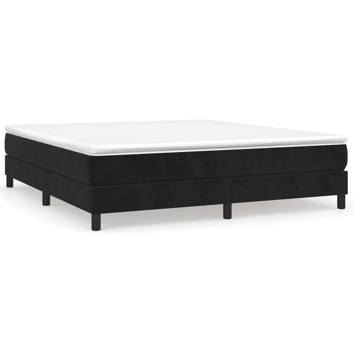 Boxspring sengeramme Sort 160x200 cm Fløjl