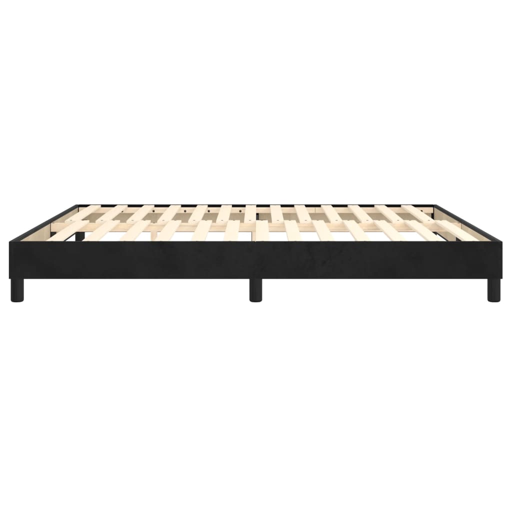 Boxspring sengeramme Sort 160x200 cm Fløjl