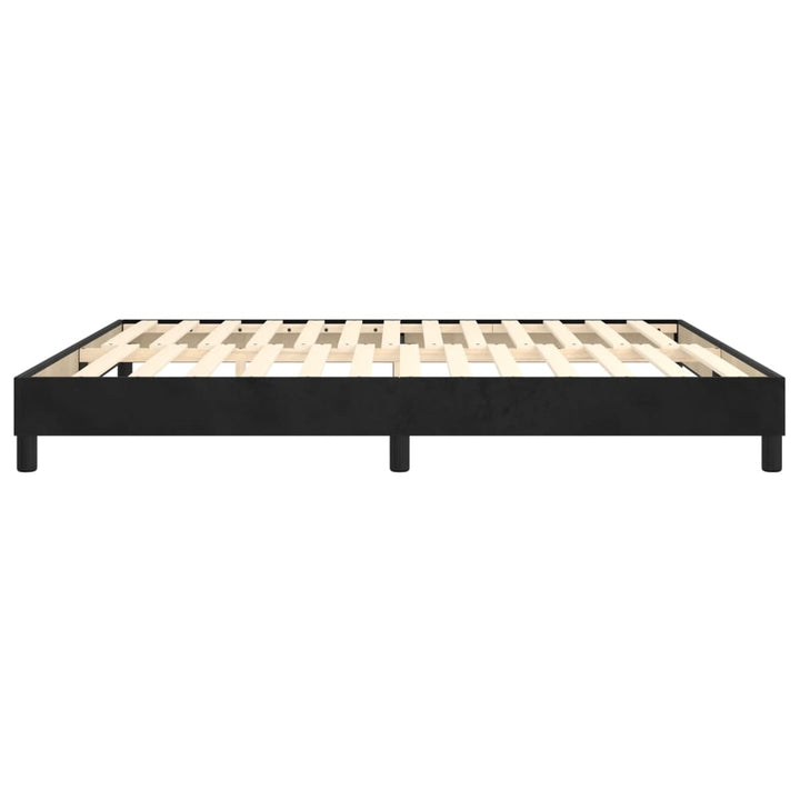 Boxspring sengeramme Sort 160x200 cm Fløjl